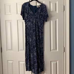 Pull & Bear Blue Paisley Print Dress